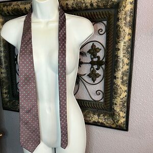 Christian Dior Silk Dee Pink  and Blue Geometric Patterned Tie -made in Italy